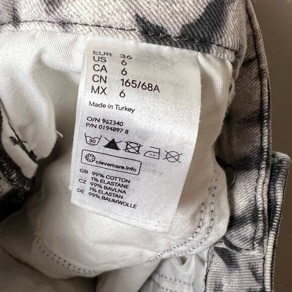 Isabel Marant pour H&M Patterned Black and White Jeans Size 6 - Picture 8 of 8